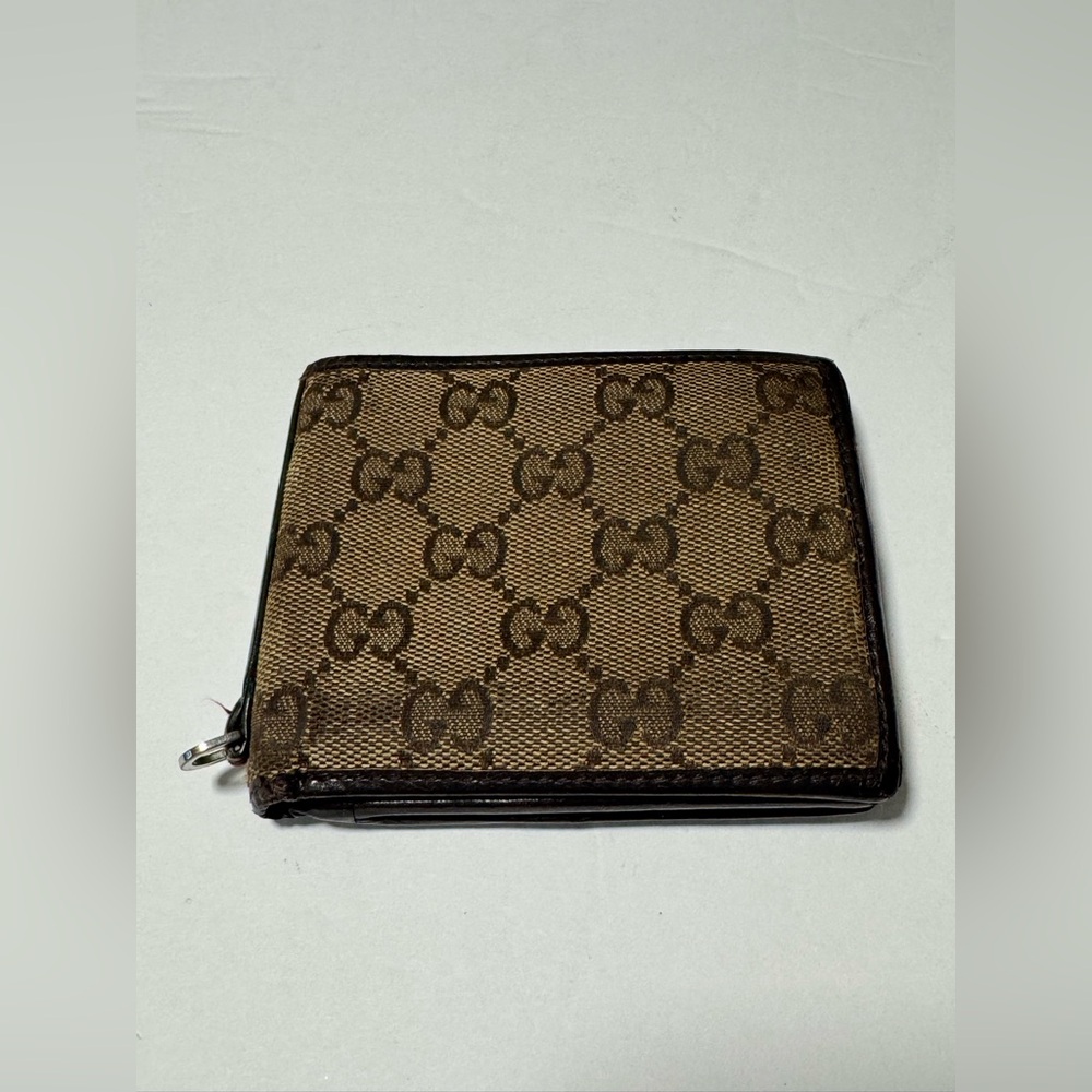 Gucci Monogram canvas bifold wallet w D Ring - Picture 3 of 9